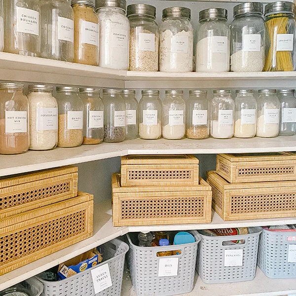 Cane & Rattan Trunks, Set of 2