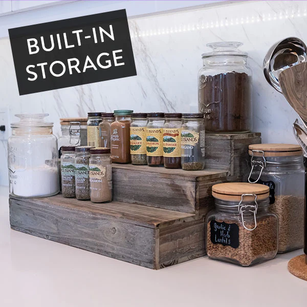 Stair Step Riser Storage Cubby