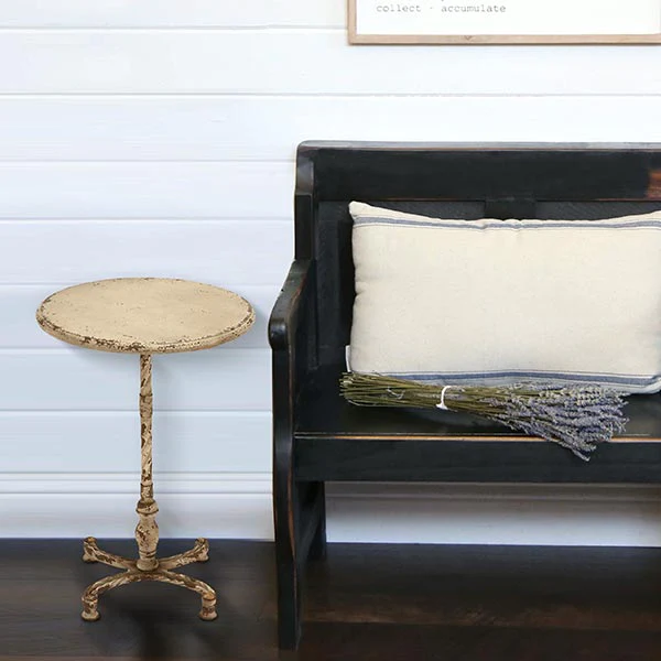 Antique Inspired Metal Side Table
