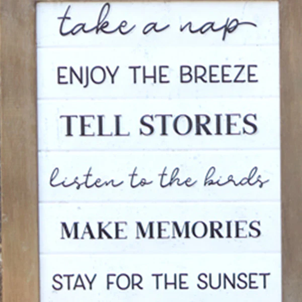 Porch Rules Hanging Sign