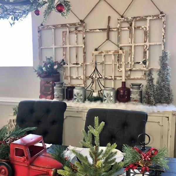 HUGE Distressed Wooden Hanging Window Frames