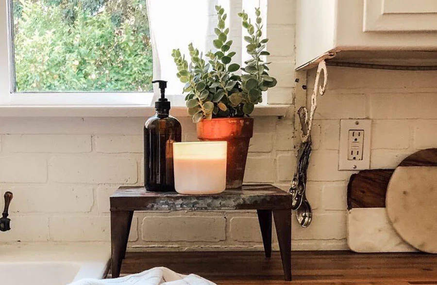 Rusted Accent Metal Table Risers, Set of Three