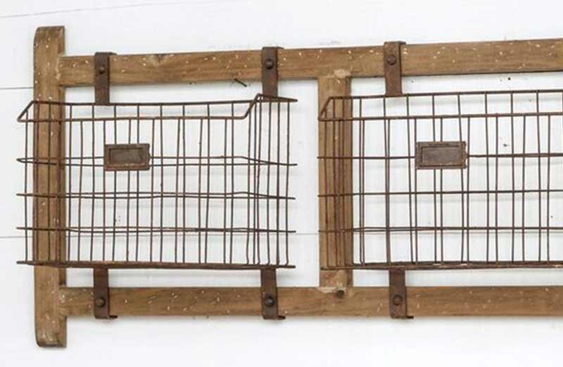 Wall Mounted Basket Rack