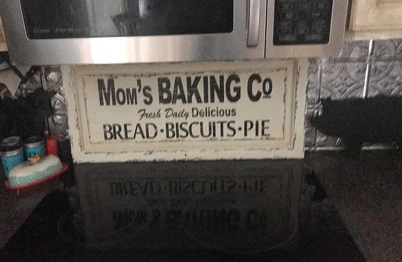 Wooden Wall Sign Mom's Baking Co