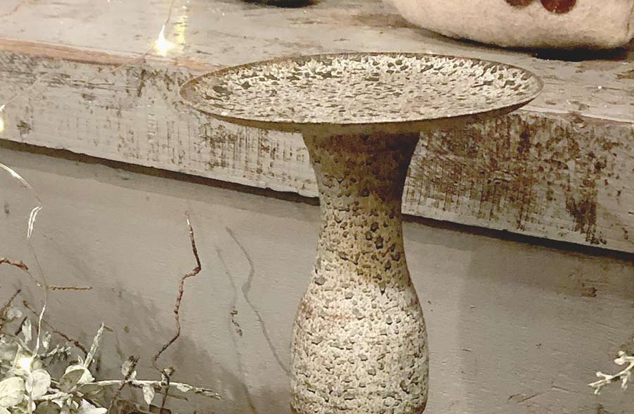 Oversized Weathered and Distressed Candle Holders, Set of 2
