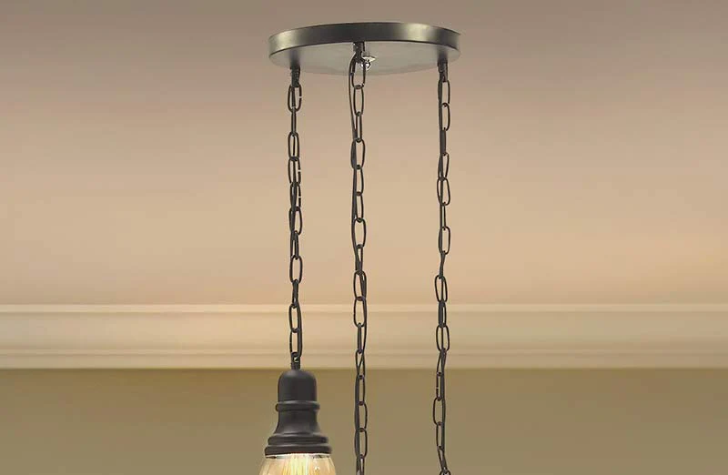 Three Light Metal Pendant