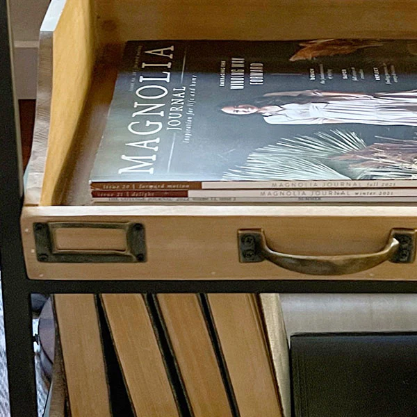 One of a Kind Side Table  with Storage Bins