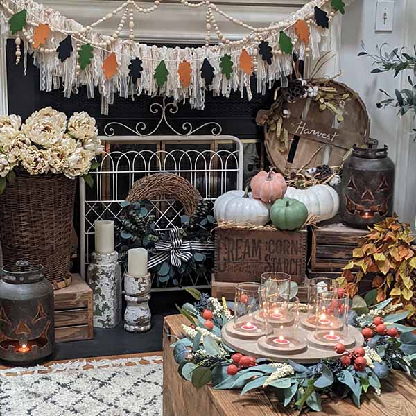 Wooden Candle Holder Display Tray