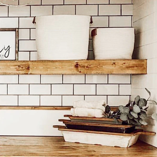 Distressed Wood Dough Bowls, Set of 3