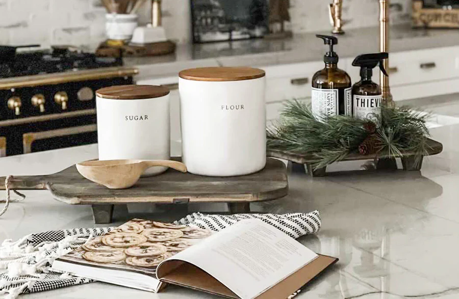 Large Footed Cutting Board Risers, Set of 2