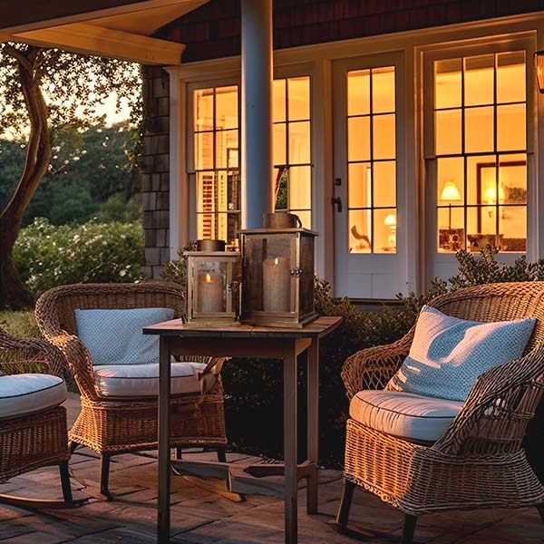 Modern Farmhouse Bronze Lanterns, Set of 2