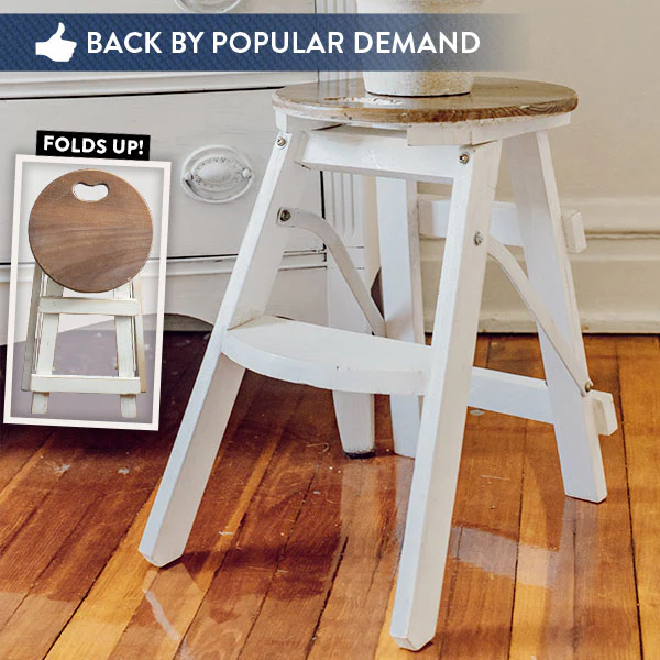 Folding Farmhouse Stool Plant Stand