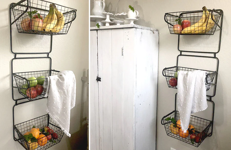 Three Tiered Wall Storage Baskets