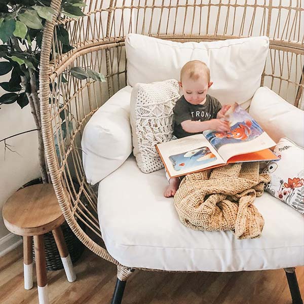 Dip-Dyed Wooden Riser Stool