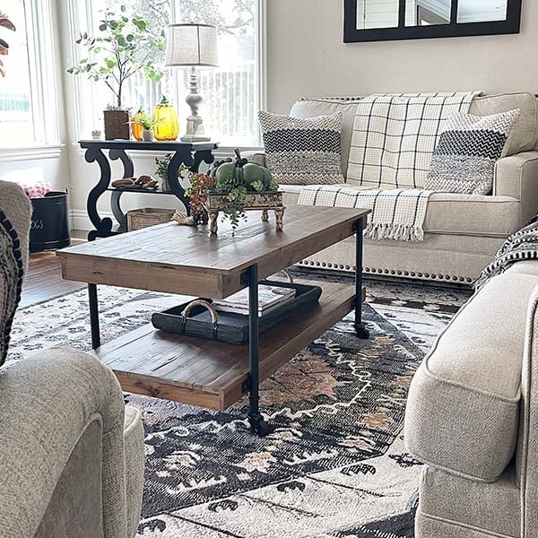 Rolling Coffee Table | Rustic Utilitarian