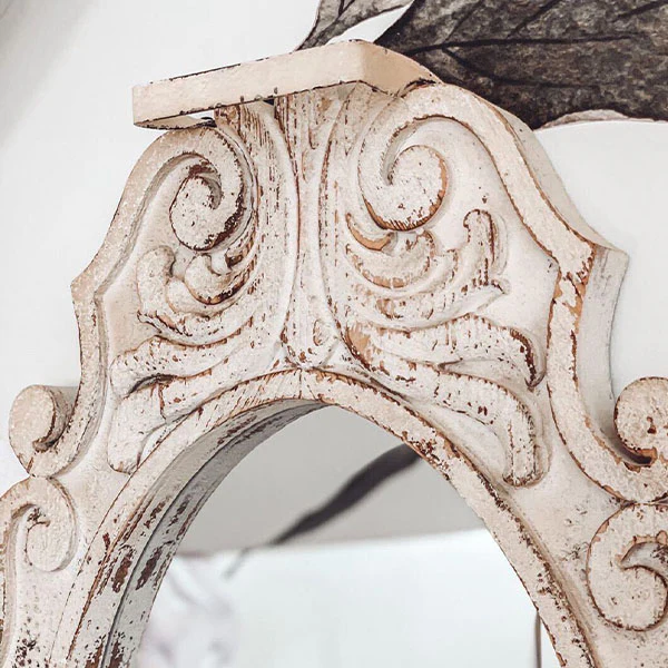 Distressed Victorian Wood Tray and Mirror, 2-in-1 Steal | DES Exclusive