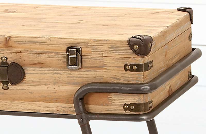 Wood Storage Accent Table