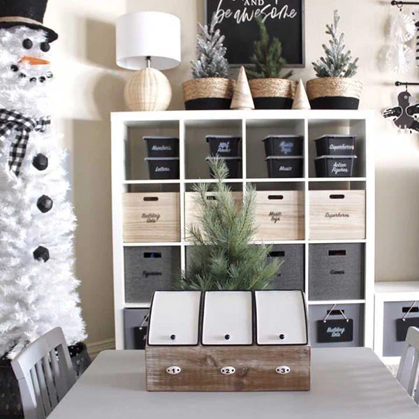 Distressed Enamel and Wood Cubby