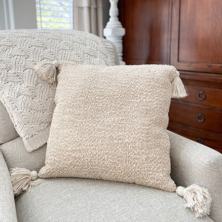 Metallic Thread Cotton Pillow