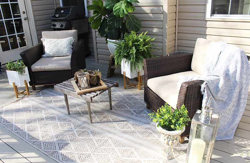 Embossed Tin Planters With Stands  Set of 2