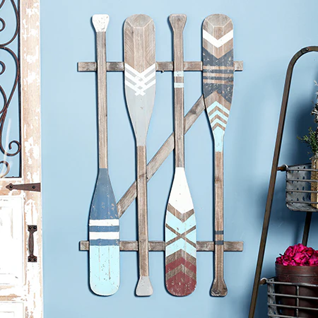 Distressed Wooden Oar Wall Art