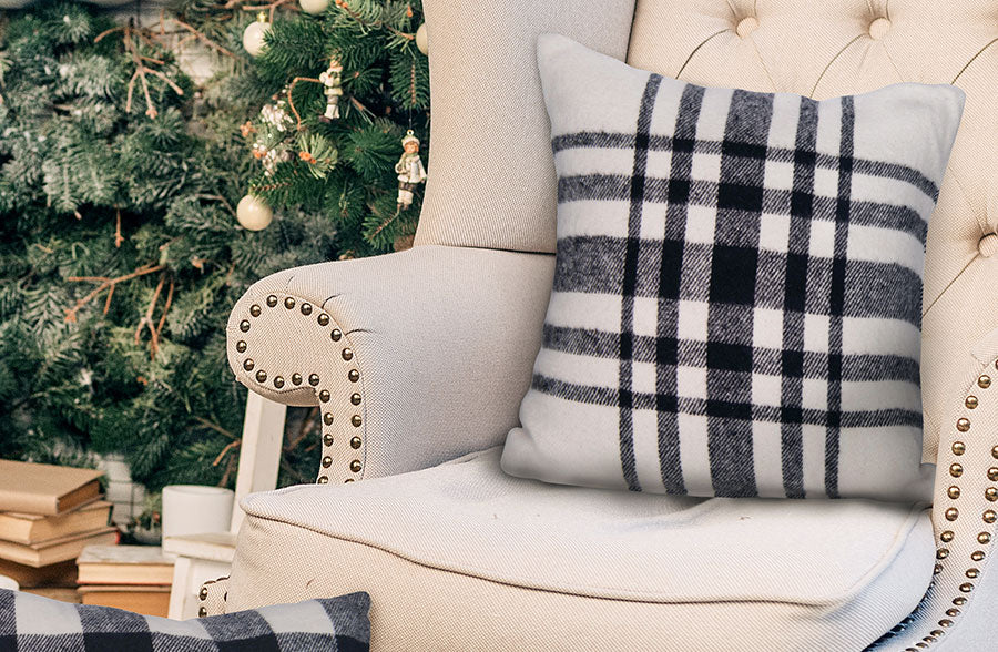 Modern Farmhouse Buffalo Check Inspired Pillows, Set of 2