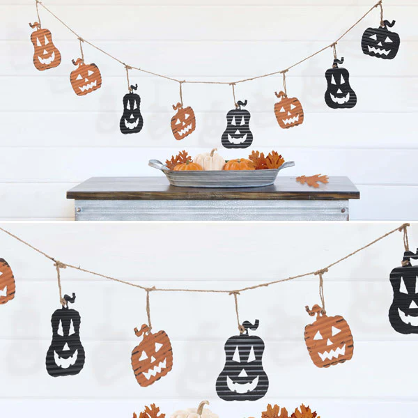 Metal Jack-O-Lantern Garland