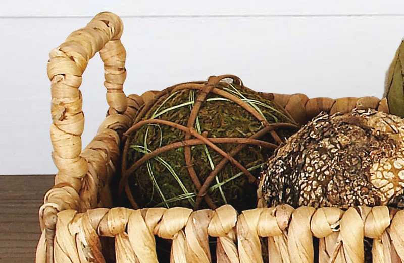 Woven Seagrass Basket with Handles  Set of 3