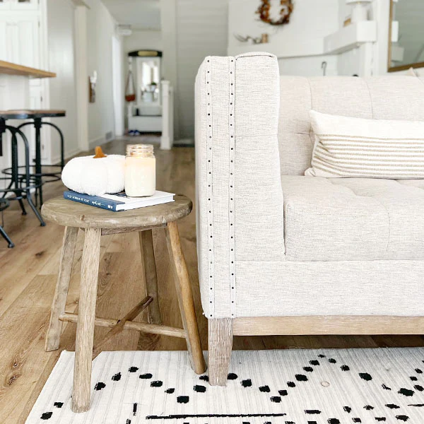 Natural Weathered Wood Farmhouse Milking Stool