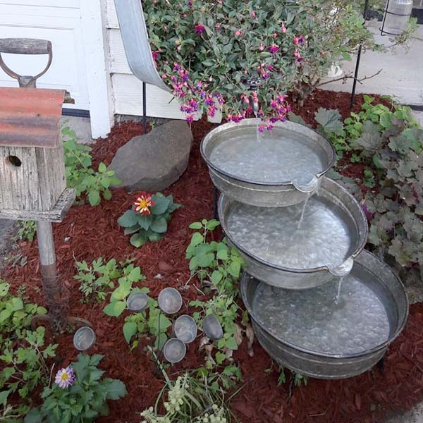 Antique-Inspired Water Pump Fountain