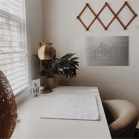 Be Grateful Metal Cutout Wall Art