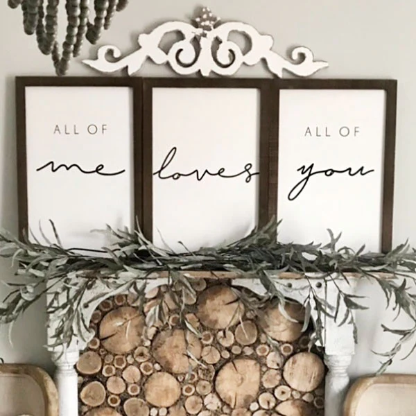 All of Me Loves All of You Framed Wall Art Set