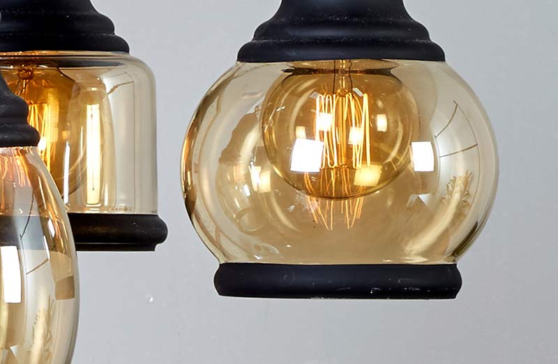 Three Light Metal Pendant