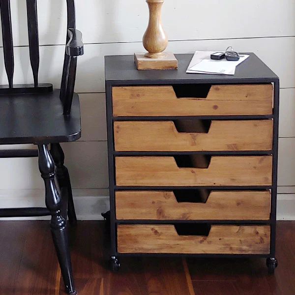 Utilitarian Rolling Organizational Side Table