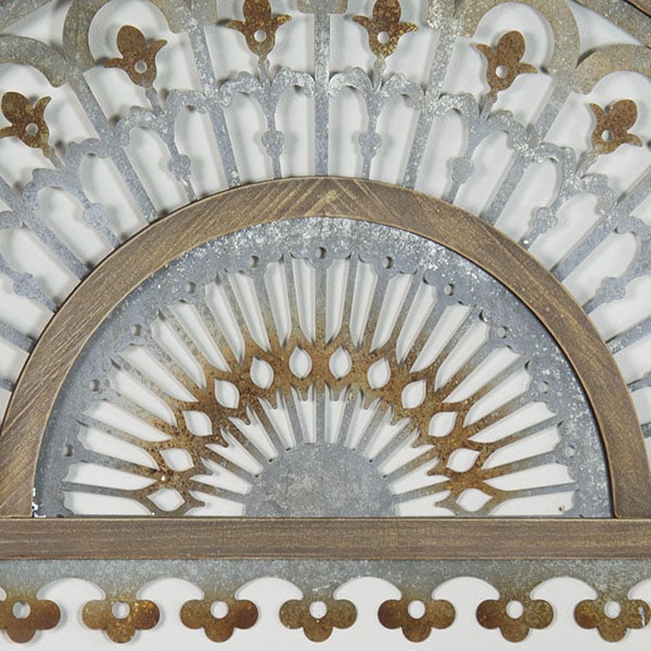 Wooden and Metal Rounded Arch Plaque