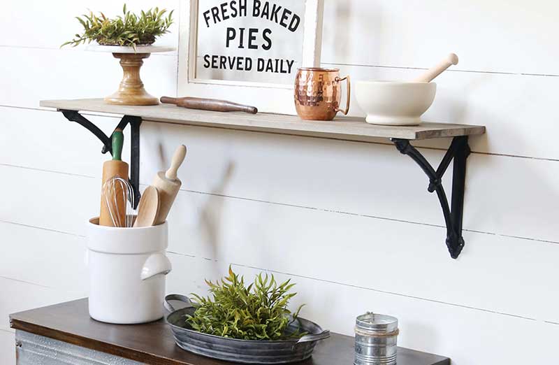 Iron Industrial Arc Shelf Brackets  Set of 2