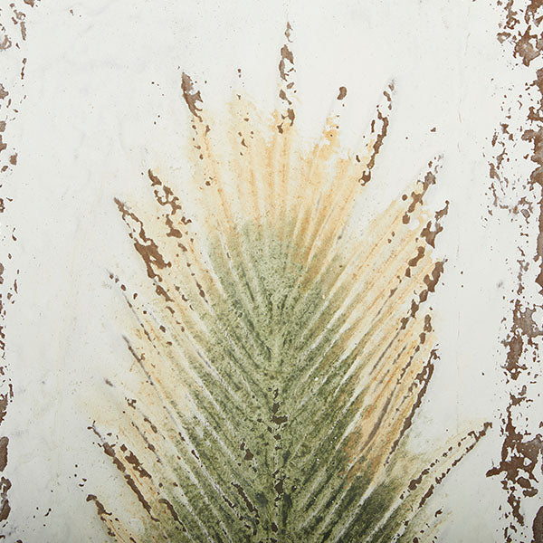 Distressed Metal Leaf Wall Art, Set of 2