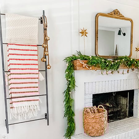 58 Inch Tall Wall Mounted Metal Display Ladder