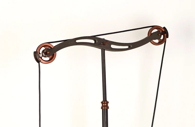 Industrial Pulley Floor Lamp