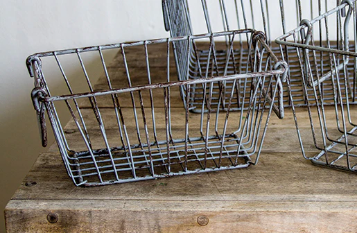 Metal Wire Gym Basket  Set Of 3