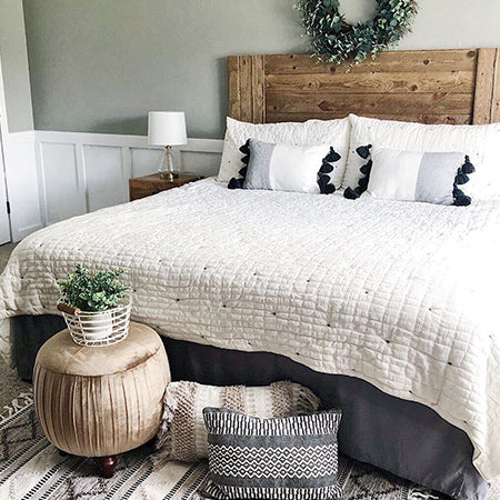 Tufted Velvet Ottoman