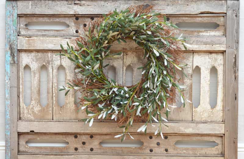 Gathered Olive and Twig Wreath