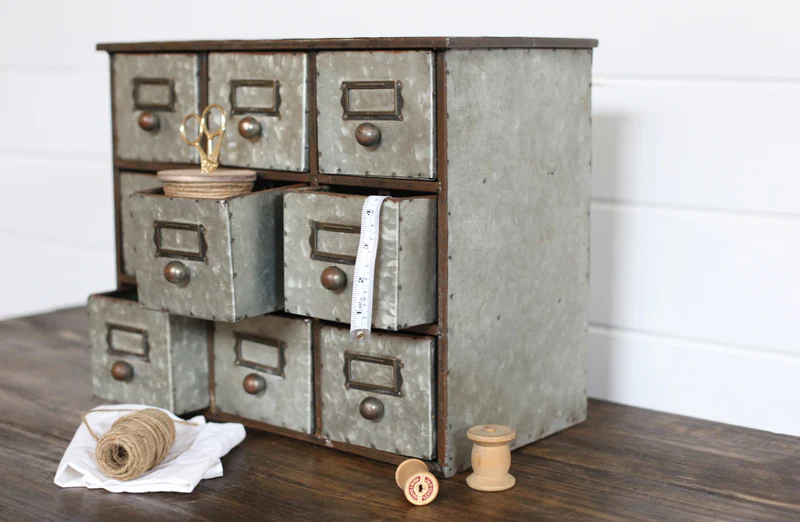 Rustic Metal Storage Cabinet