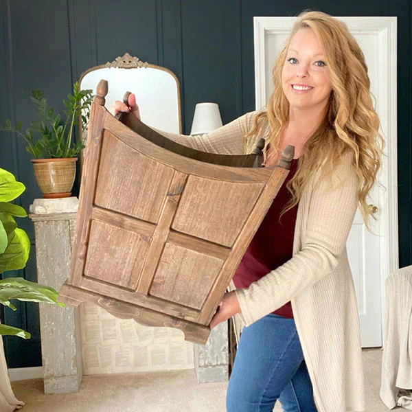 Oversized Wooden Storage Planter Buckets, Set of 2