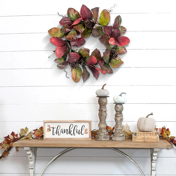 Pinecone Magnolia Wreath