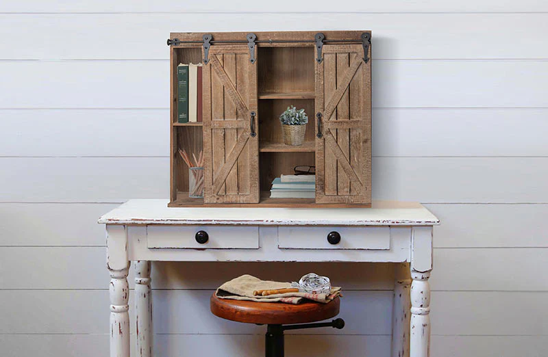 Sliding Barn Doors Storage Cabinet