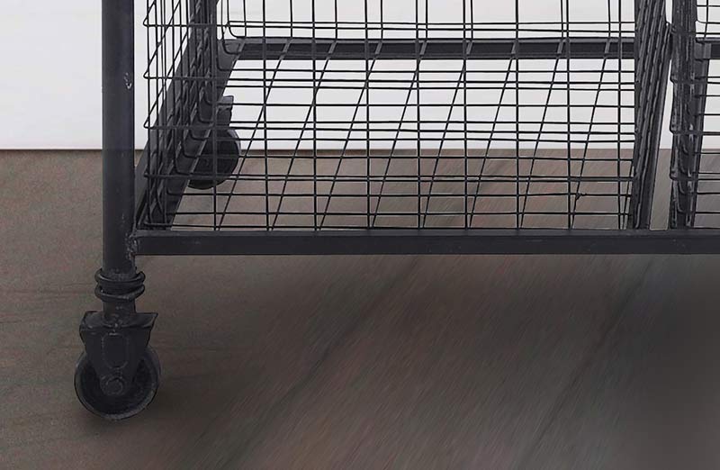 Industrial Storage Bench With 3 Baskets