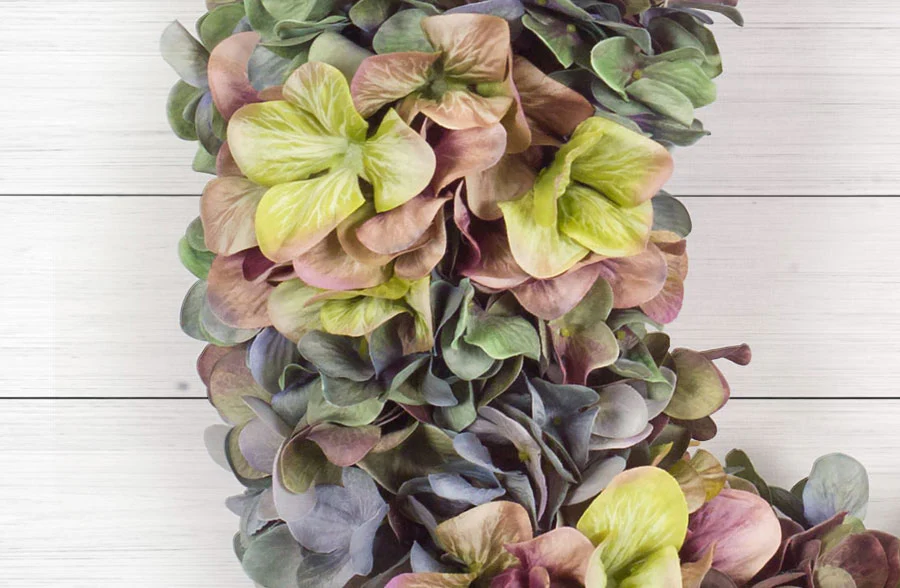 Pastel Hydrangea Wreath