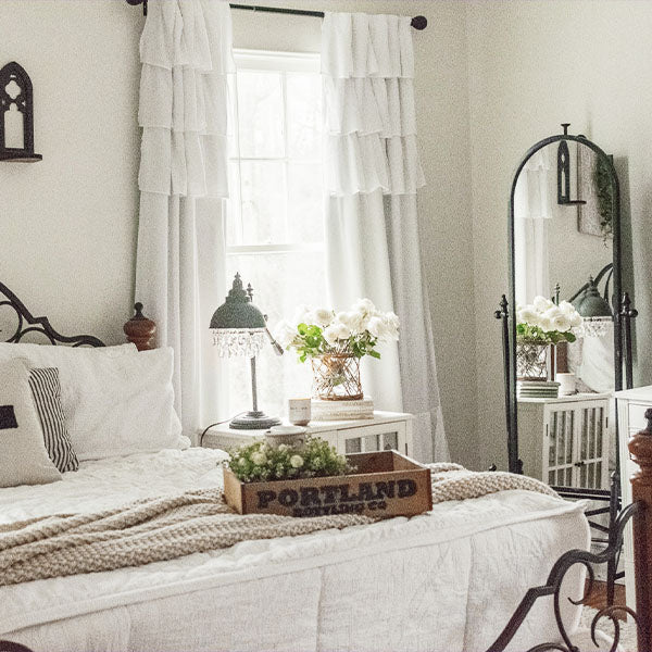 Distressed Metal Wardrobe Mirror | Industrial Farmhouse