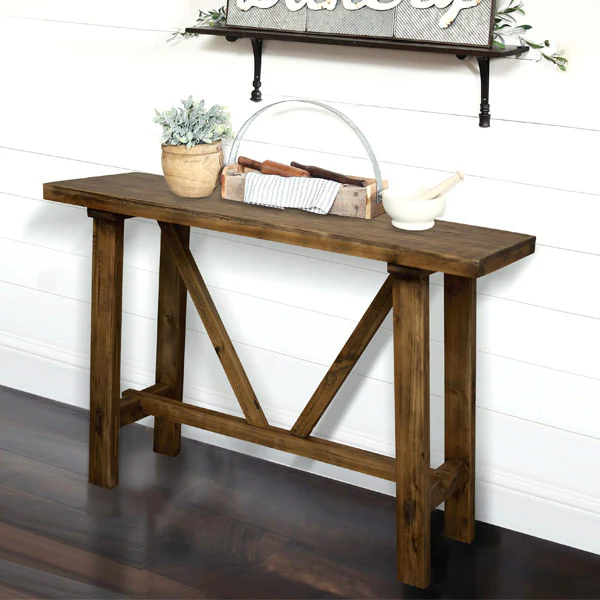 Farmhouse Fir Wood Console Table